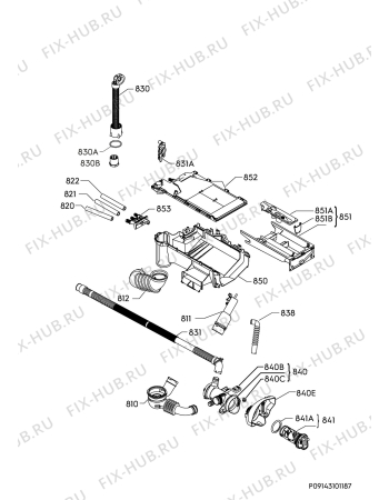 Взрыв-схема стиральной машины Electrolux EW8W7861E8 - Схема узла Hydraulic System 272